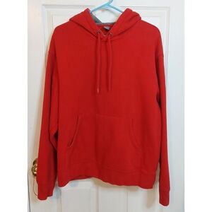 Xersion Bright Red Hoodie Sweatshirt Hooded Fleece Lined Classic Basic Size L